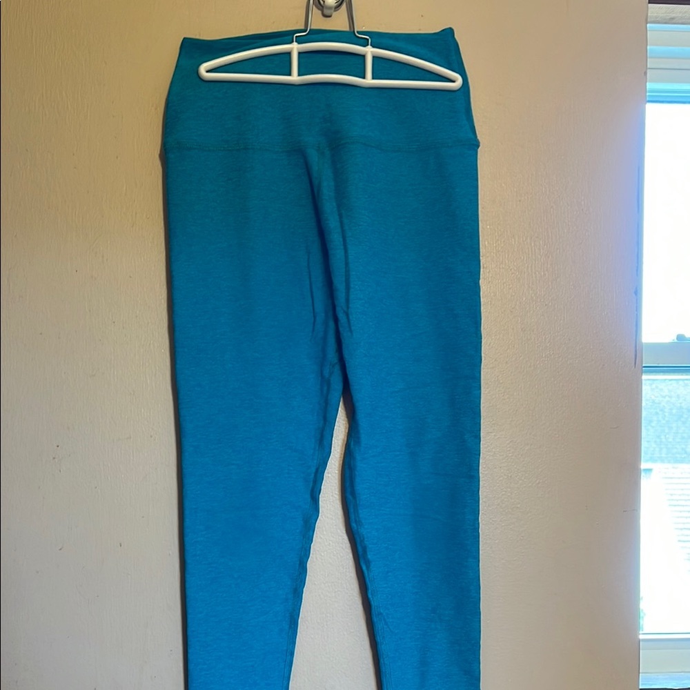 Spacedye Caught In The Midi High Waisted Legging - Blue Glow Heather Medium